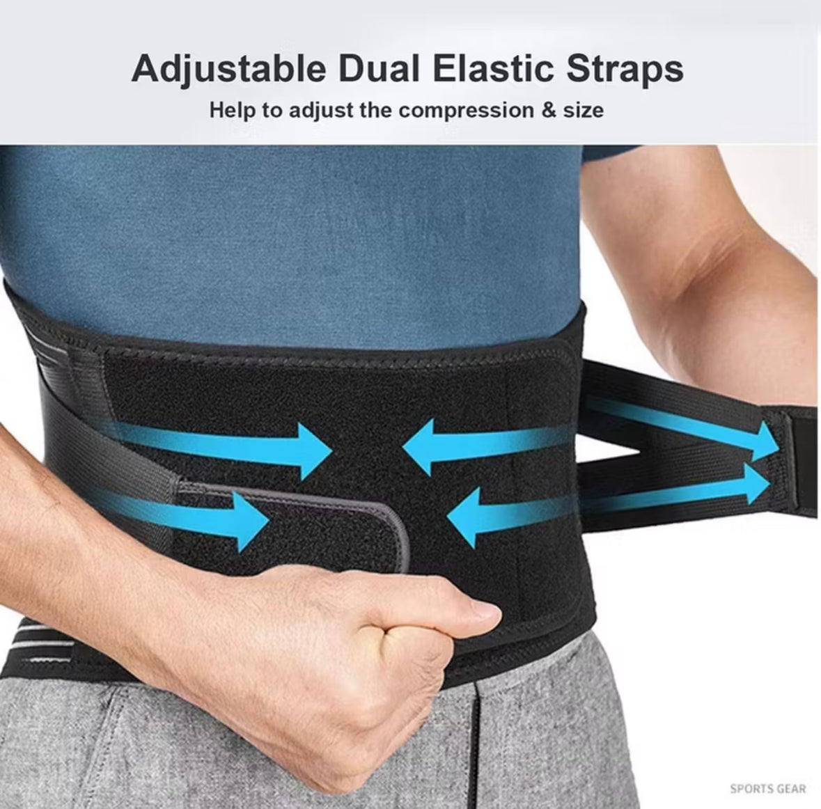 Double Pull Back Lumbar Support Belt Waist Spine Waist Trainer Brace Back Pain Relief