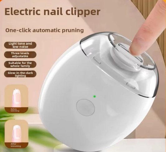 2 IN 1 Electric Nail Clipper With LED Light Automatic Nail Grinder Trimmer