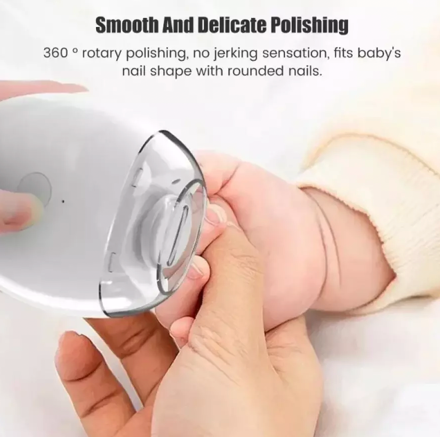 2 IN 1 Electric Nail Clipper With LED Light Automatic Nail Grinder Trimmer