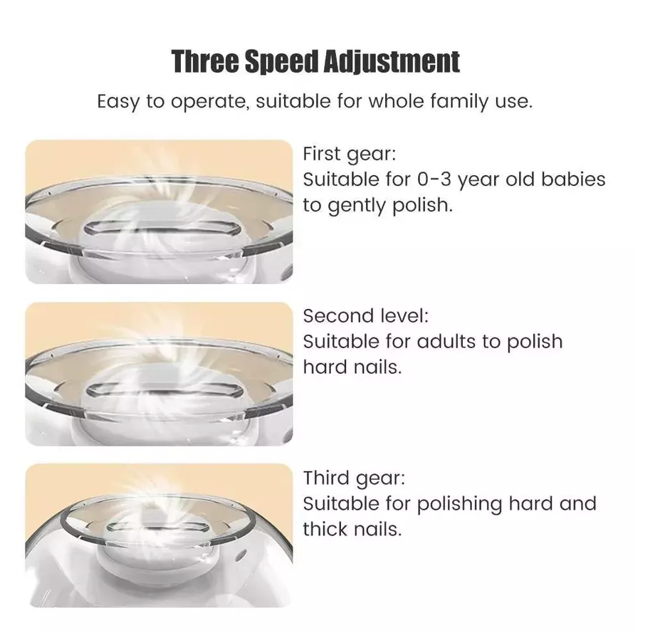 2 IN 1 Electric Nail Clipper With LED Light Automatic Nail Grinder Trimmer