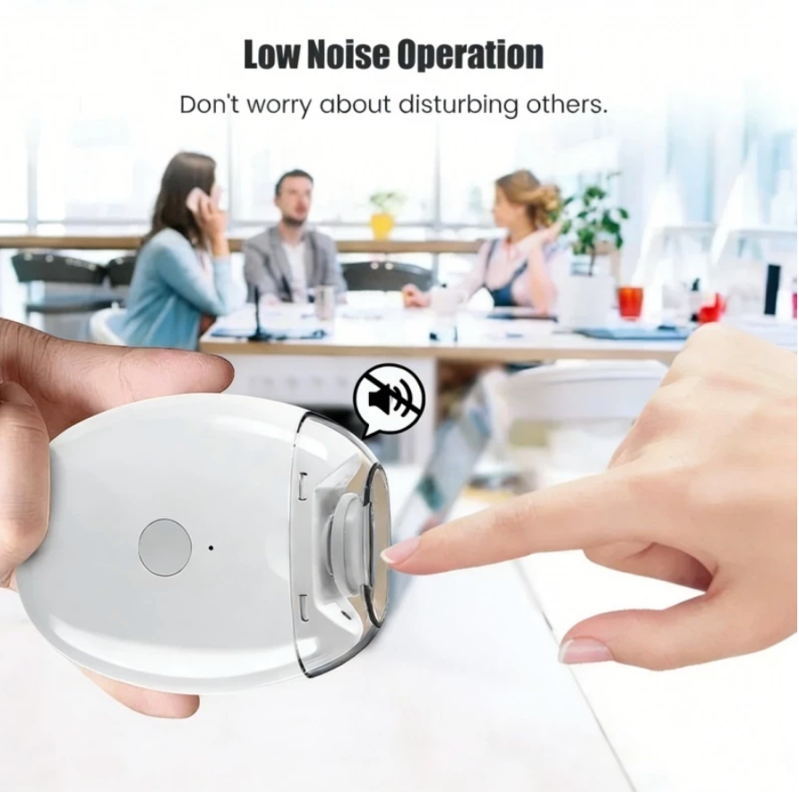 2 IN 1 Electric Nail Clipper With LED Light Automatic Nail Grinder Trimmer