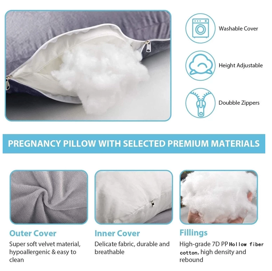 70 Inch Pregnancy Pillow for Sleeping Maternity Pillow