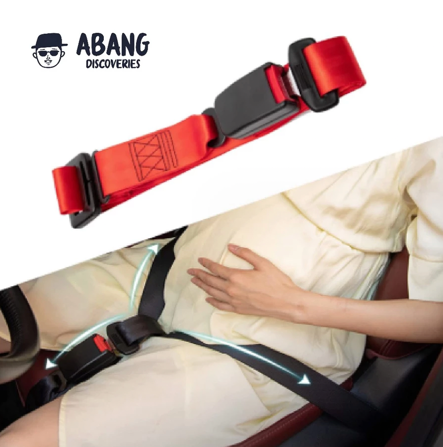 [162cm Long] Pregnancy Safety Seat Belt Adjustable for Pregnant Women Maternity Driving Bump Strap Buckle