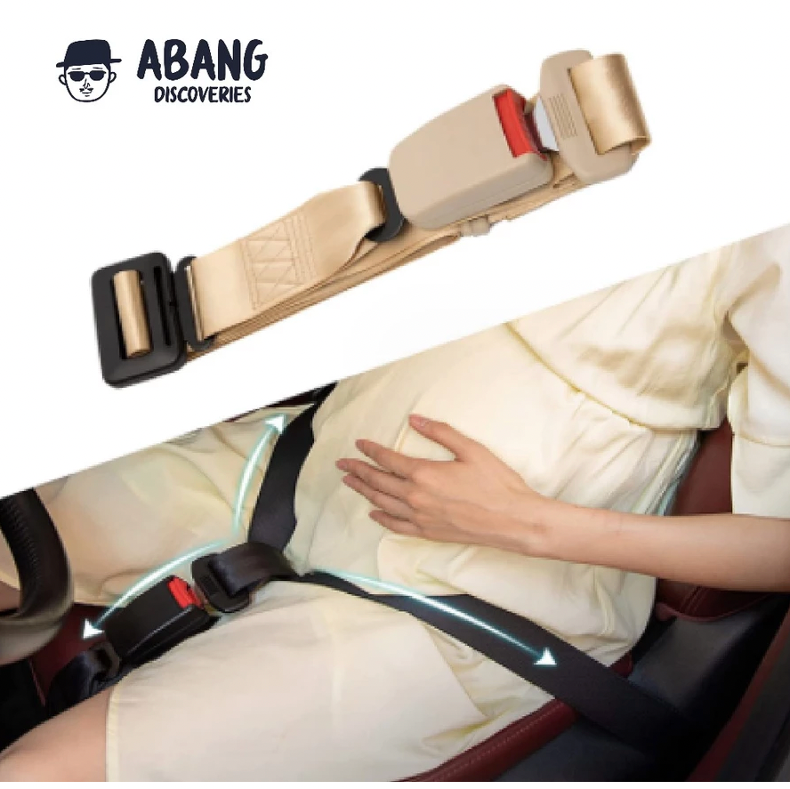 [162cm Long] Pregnancy Safety Seat Belt Adjustable for Pregnant Women Maternity Driving Bump Strap Buckle